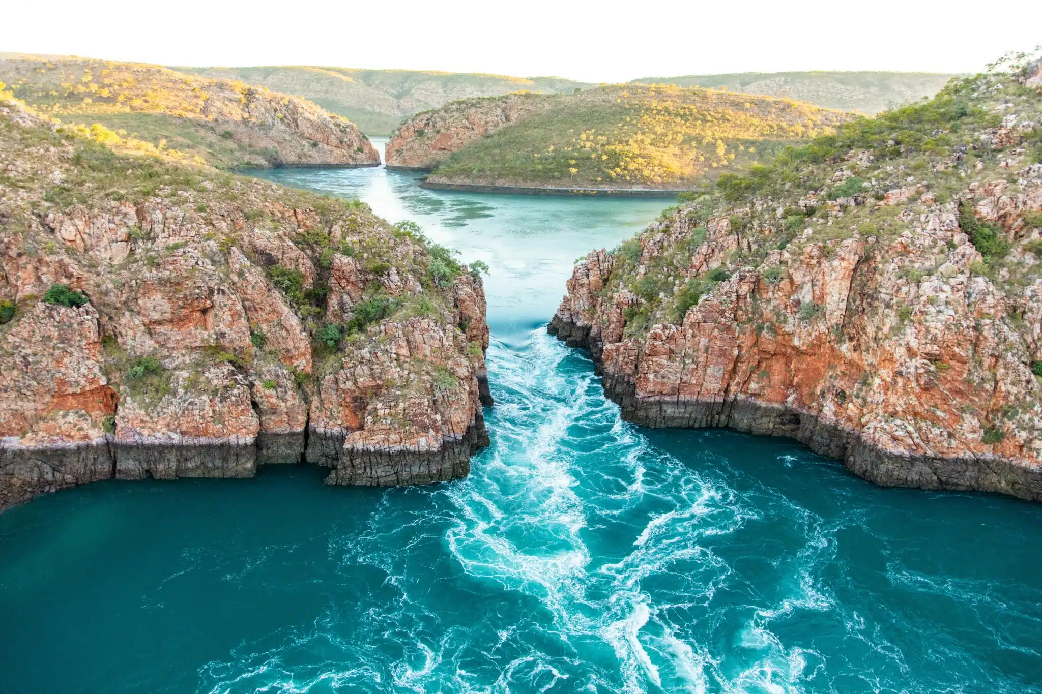 The Horizontal Falls are an unusual natural phenomenon on the coast of the Kimberley region in Western Australia, where tidal flows causes waterfalls on the ebb and flow of each tide. Horizontal Falls Half Day Adventure.